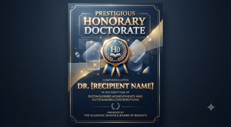 Prestigious Honorary Doctorate